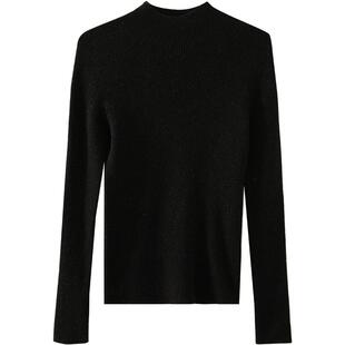 【扬子纱羊毛】娅丽达无缝一体半高领打底针织衫女25秋冬保暖毛衣