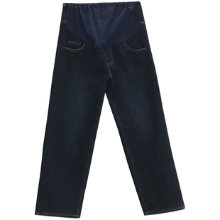 诺初孕妇装牛仔裤春秋冬加绒托腹孕妇裤子不勒肚子显瘦直筒裤长裤