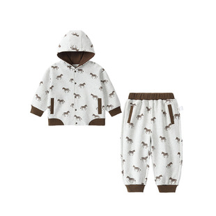 Oak mont男童套装儿童春装卫衣卫裤两件套果冻空气层连帽休闲衣服