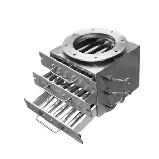 自卸抽屉式管道除铁器不锈钢箱体磁性分离器抽拉式料斗强磁过滤器