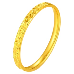 碎冰冰戒指男女款情侣对戒仿真黄金首饰越南沙金不掉色碎碎冰礼物