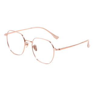 初明超轻钛架8g金丝框眼镜女可配度数近视大框显脸小防蓝光眼睛架