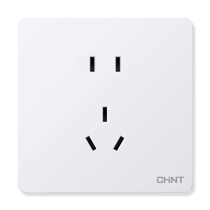 正泰奶油风白色开关插座无框大板