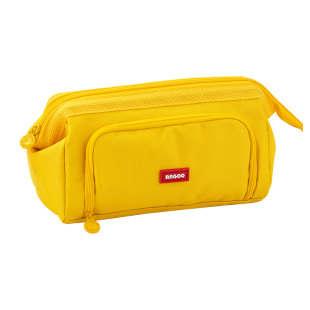 安蔻船型开窗笔袋ins日系大容量笔袋男多层小学生初中高中生简约纯色创意多功能女孩拉链帆布铅笔盒儿童文具