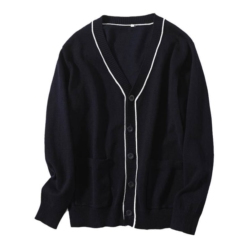 护士毛衣外套开衫藏蓝色加绒不起球加厚保暖工作服外穿医院针织衫