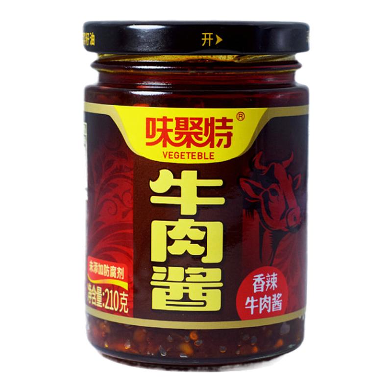 味聚特香辣牛肉酱210g四川特产辣椒酱下饭菜拌饭拌面酱麻辣香菇酱