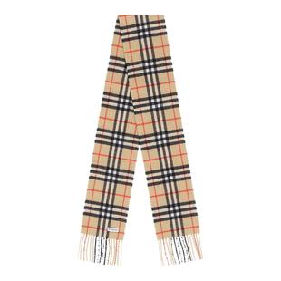 BURBERRY男女同款窄版双面两用流苏保暖围巾168*15cm 81133771