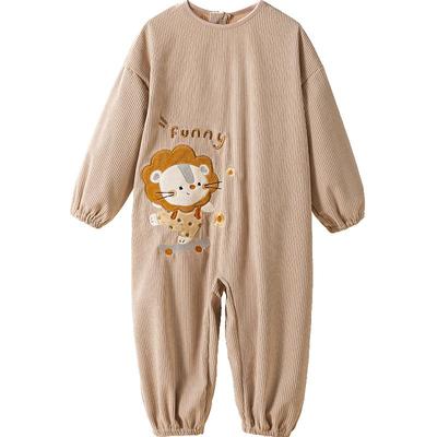 贝肽斯灯芯绒连体罩衣婴儿爬爬服