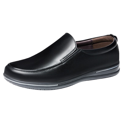 防水防滑耐磨厨师鞋一脚蹬皮鞋