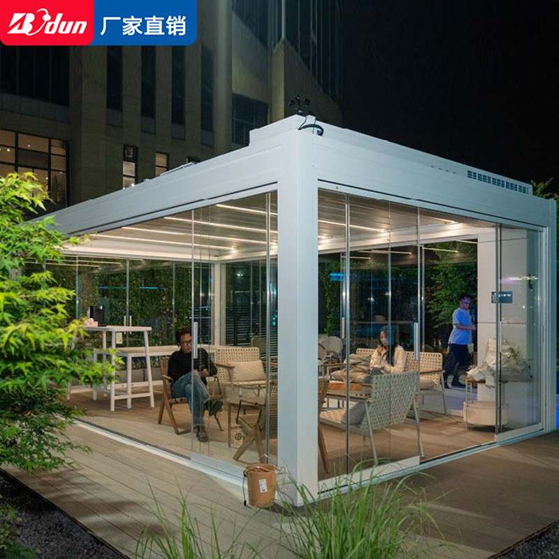 博盾阳光房铝合金户外庭院推拉门别墅户外定制中式新凉亭亭子