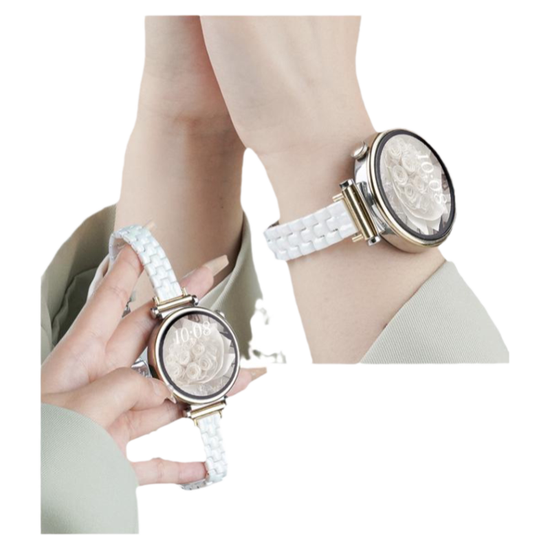 玩物尚智适用三星Galaxywatch7/6表带watch4/5pro手表classic6active1/2代龙纹镭射智能Gears3/s4/2手表腕带