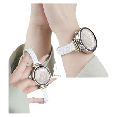 玩物尚智适用三星Galaxywatch7/6表带watch4/5pro手表classic6active1/2代龙纹镭射智能Gears3/s4/2手表腕带