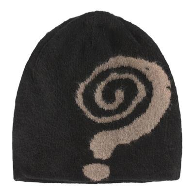 问号显脸小针织毛线包头绒线帽