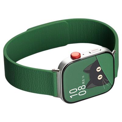 美派适用fit4硅胶磁吸荔枝纹表带