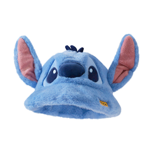 迪士尼史迪仔奇帽子女毛绒渔夫帽2025新款秋冬保暖盆帽显脸小百搭