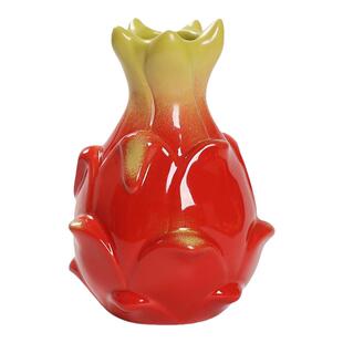 火龙果陶瓷小花瓶摆件客厅插花水培养绿植办公室桌面情绪稳定装饰