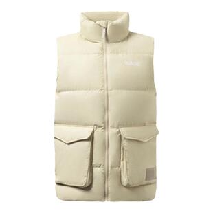 李宁羽绒马甲冬季新款男子韦德系列90%灰鹅绒立领马甲AMRR019