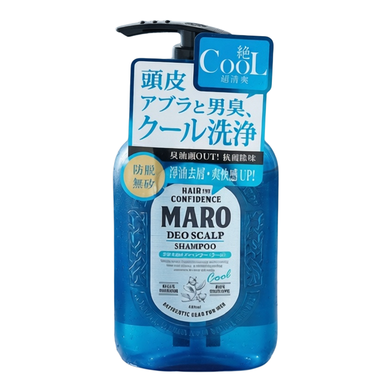 Maro COOL男士除臭净油洗头水无硅配方滋润清洁浴室用品进口400ml