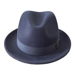 纯羊毛英伦风小沿礼帽爵士帽登山帽毛呢复古韩版百搭帽子秋冬保暖