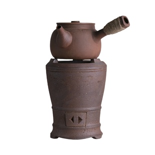 复古红泥炭炉碳火煮茶炉户外茶具烧水炉风炉潮州小火炉老式碳炉