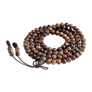 天然沉水沉香手串108颗老料佛珠越南芽庄沉香木女男士多圈6mm手链