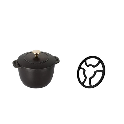 staub饭釜锅16cm+锅台搁架套组