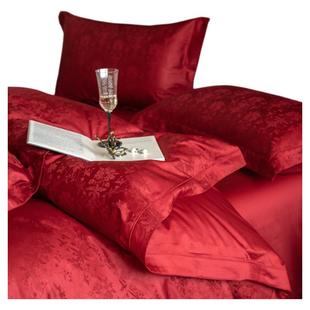 斯得福高端纯全棉结婚四件套大红色婚床婚嫁婚庆礼物喜被婚房陪嫁