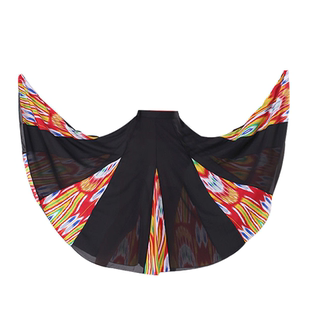 北舞十三级新疆舞裙子半身裙艺考舞裙练功裙女维吾族舞蹈大摆裙