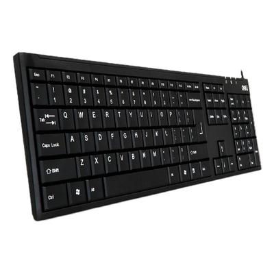 得力文具3712有线键盘静音设计USB键盘 办公用品商务家用键盘包邮