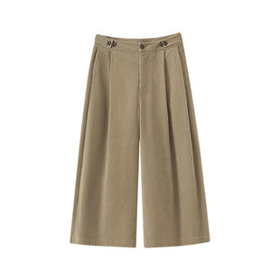 SETTE SEVEN·复古灯芯绒休闲裤女2025年秋季新款宽松阔腿七分裤