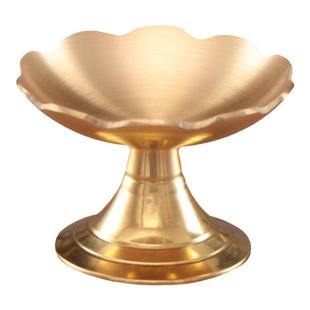 酥油灯底座灯座蜡烛台座中古上香烛台铜摆件纯铜供佛莲花腊蜡烛台