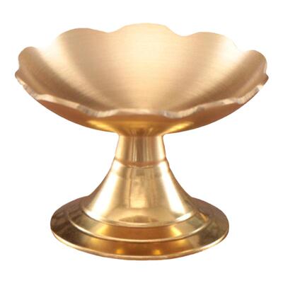 金佛堂纯铜莲花烛台摆件