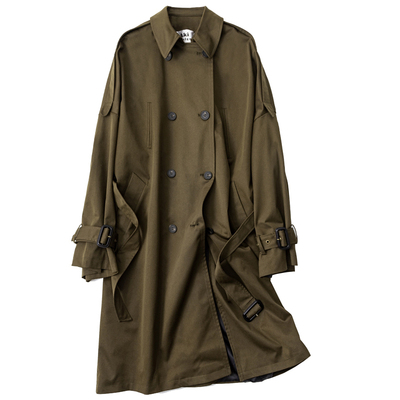 春季肩章军绿色休闲女式外套休闲