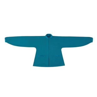 谜阿凰【孔雀蓝热岩绒】明制立领弓袋袖汉服上衣冬季保暖加厚女款