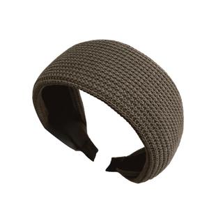 复古港风!许半夏同款!秋冬大毛线手工针织宽边高颅顶古早发箍