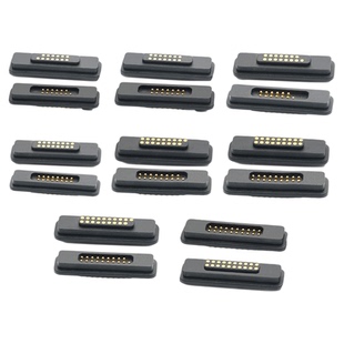 15p磁吸公母头防水方形连接器pogo pin吸附式20pin磁铁充电口插座