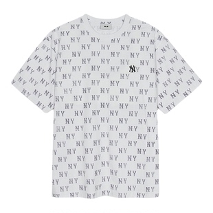 MLB短袖男女MONOGRAM系列NY老花满印凉感防晒圆领T恤3ATSM0253