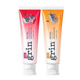 grin儿童牙膏牙刷套装含氟防蛀3一6一12以上宝宝-牙6到岁3换牙期