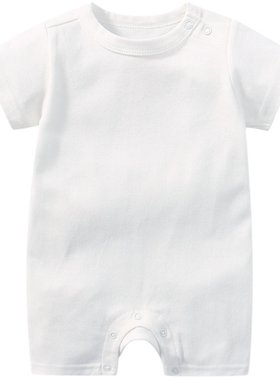 纯棉2岁婴儿连体衣夏季爬服