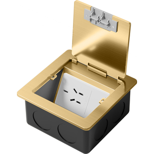 奥克斯地插座纯平隐形嵌入式五孔电脑地面插座防水开启式超薄地插