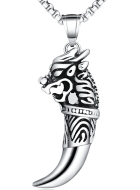 银缘宝男士项链韩版送送男友狼牙