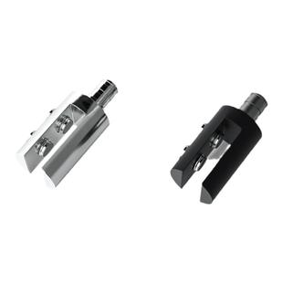 免开孔玻璃合页上下转轴柜门夹配件无框钢化玻璃铰链免拉手磁碰