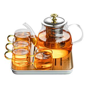 玻璃茶壶泡茶加厚耐热耐高温泡茶神器家用客厅办公会客花茶壶茶杯