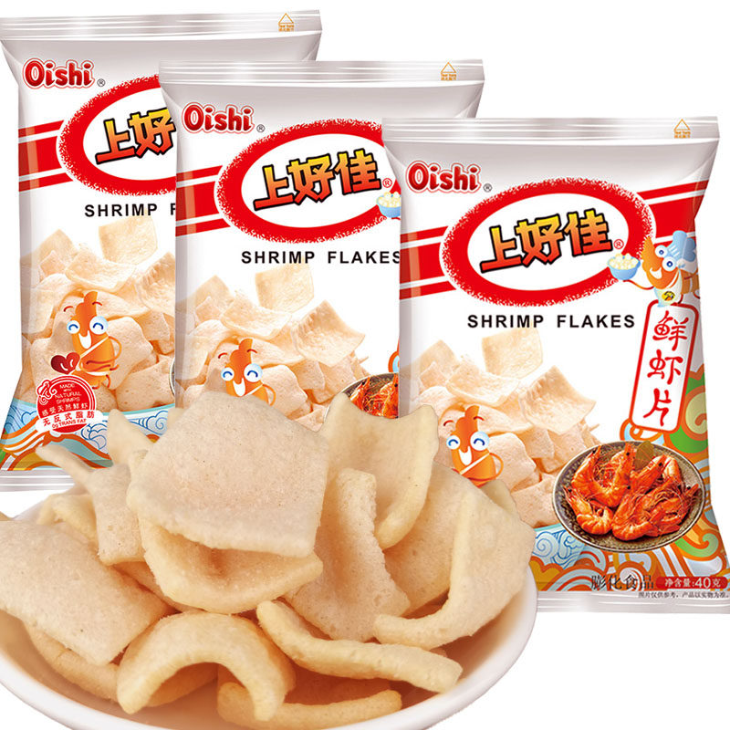 上好佳鲜虾片40g香脆膨化零食
