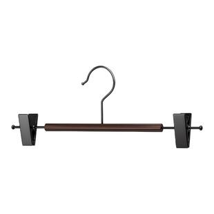 高端榉木铁艺裤夹北欧风复古实木衣挂带夹子无痕不伤衣裤架衣服架