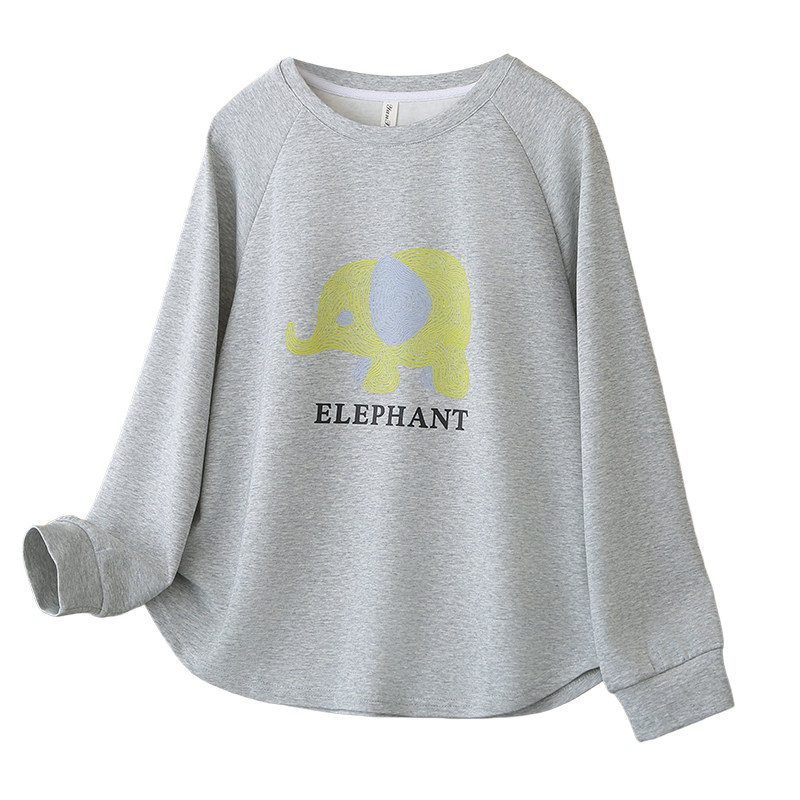 胖MM大码女装休闲圆领卫衣