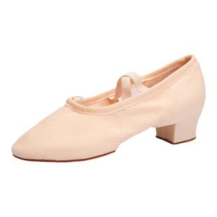 新款教师中国舞蹈鞋女士儿童古典舞鞋跳舞练功鞋软底带跟芭蕾舞鞋