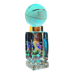 生日礼物库里手办詹姆斯欧文水晶篮球男生成人礼发光摆件科比纪念