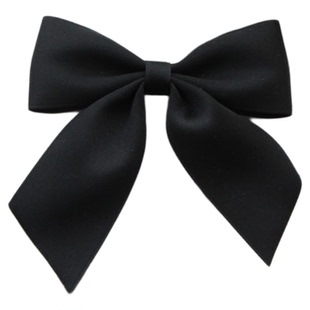 黑色涤棉蝴蝶结别针胸针JK学院风精致飘带休闲纯色衬衫衣服装饰品