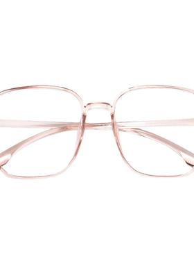 时尚透明框感光变色眼镜女素颜